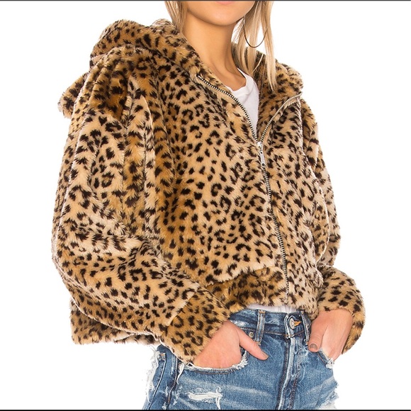Re/Done Jackets & Blazers - Re/done Leopard Teddy Bear Jacket